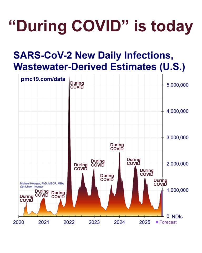COVID-19 infection waves 2020-2025 data visualization